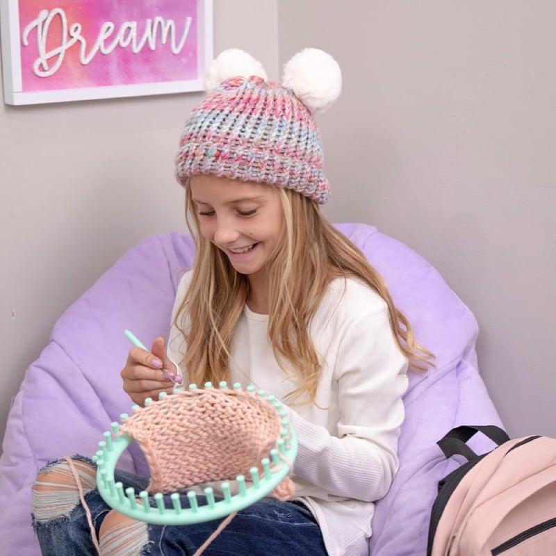 Hapinest Learn to Knit Hat and Scarf Knitting Loom Kit for Kids Ages 8-12 - Image 4